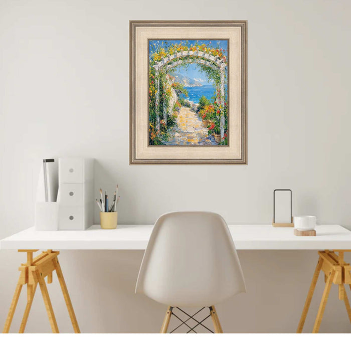 32x48 Frame  Contemporary Wide Silver Leaf Flat Panel Picture Frame