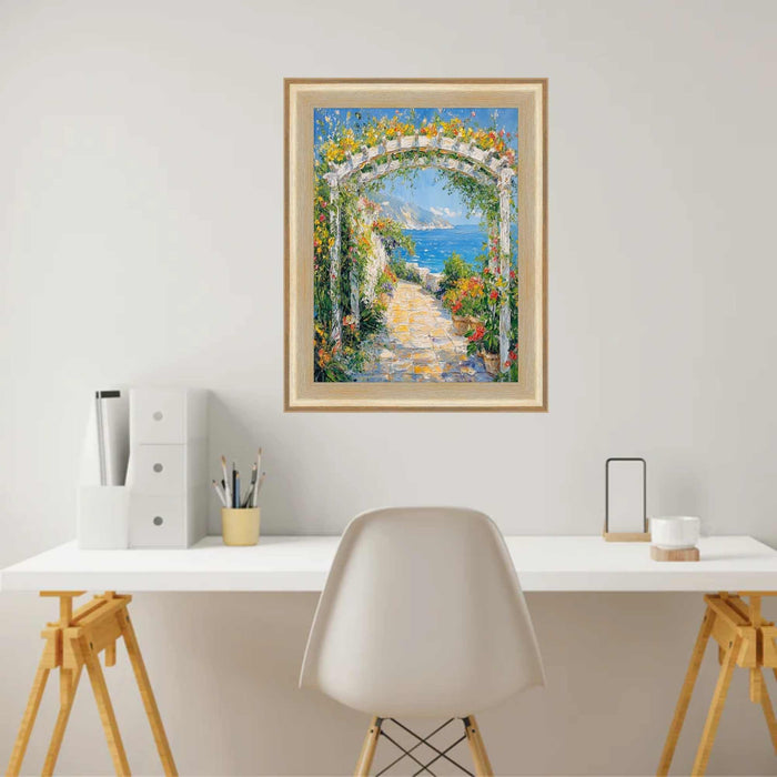 32x48 Frame Gold Brushed Modern  Contemporary  Scoop Picture Frame