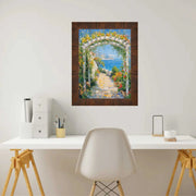 22x22 Frame Brown Coffee Burl Wood Flat Picture Frame