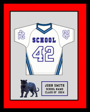 High School Lacrosse Senior Award Night Gift Idea - Jersey Frame Print  shopmodernmemory.com 