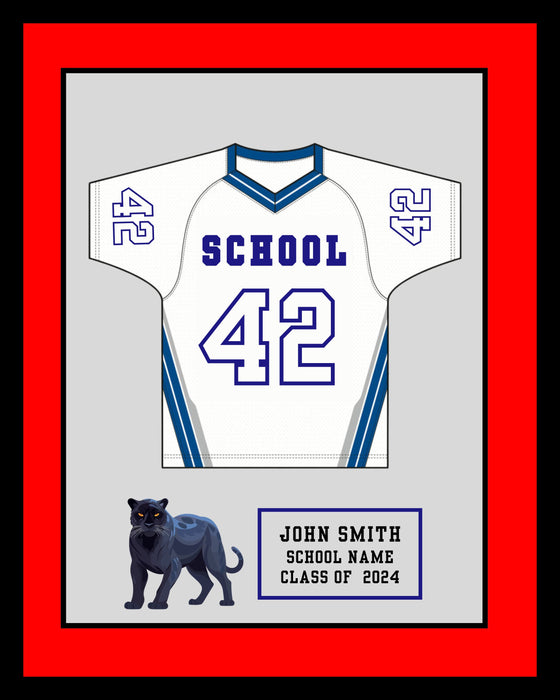 High School Lacrosse Senior Award Night Gift Idea - Jersey Frame Print  shopmodernmemory.com 
