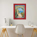 32x48 Frame Modern Red Burl Wood Flat Picture Frame