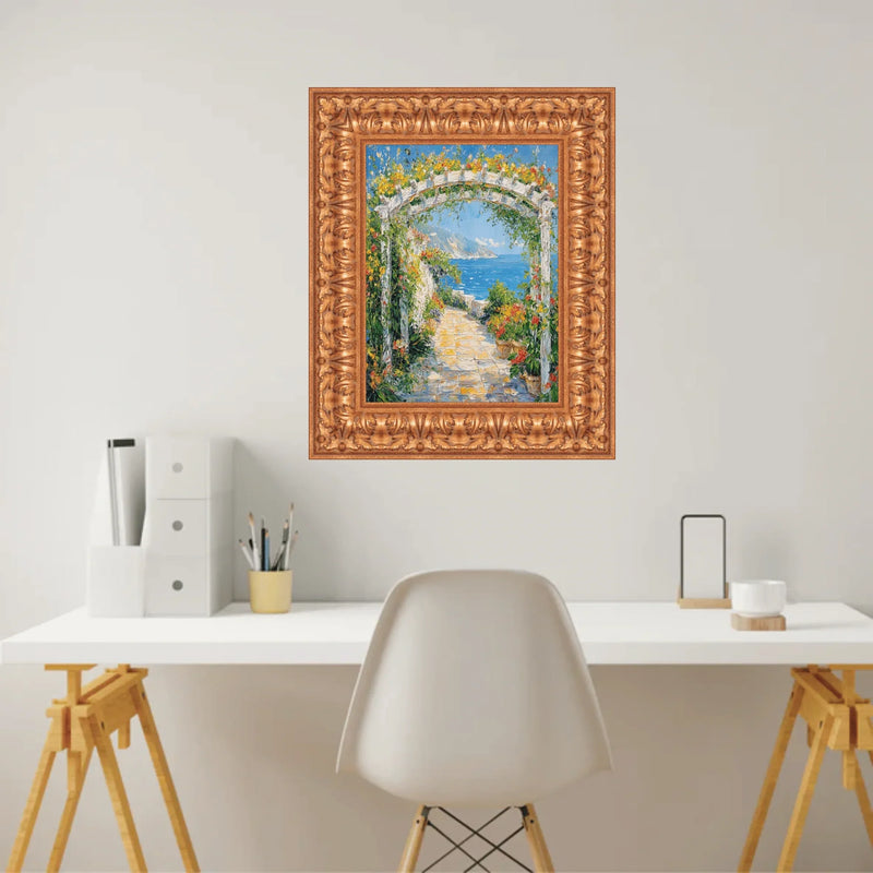 20x40 Frame Ornate Wide Antique Gold Picture Frame-D8080