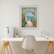 26x26 Frame  Contemporary Silver Brushed Modern Scoop Picture Frame