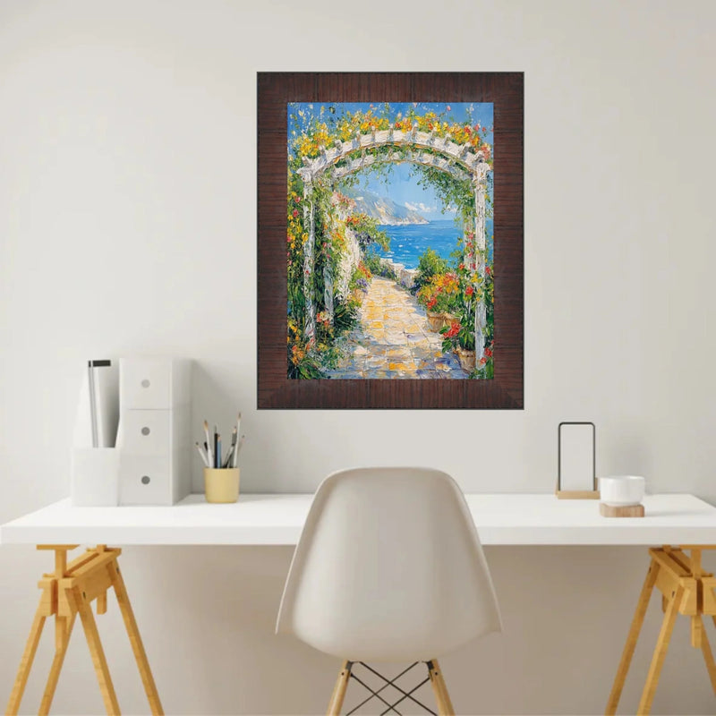 14x17 Frame Wood Grain Mahogany Ven Slope Picture Frame