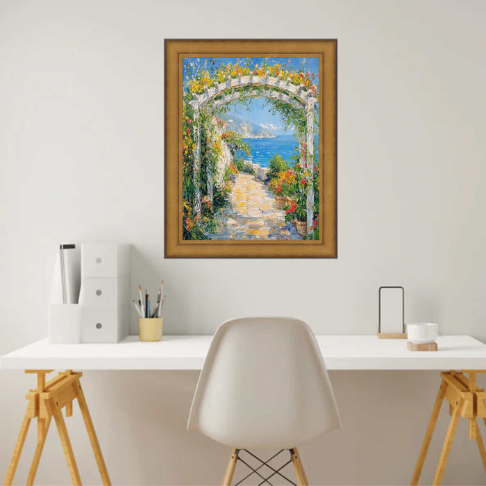 32x48 Frame Industrial Gold Metal Slope Picture Frame