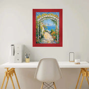 25x25 Frame Modern Red Burl Wood Flat Picture Frame