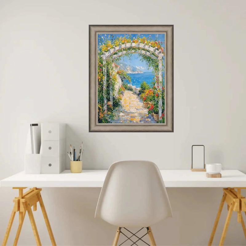 30x40 Frame Industrial Silver Metal Slope Picture Frame
