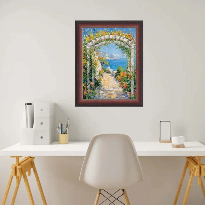 14x18 Frame Diploma Mahogany With Gold Line Picture Frame