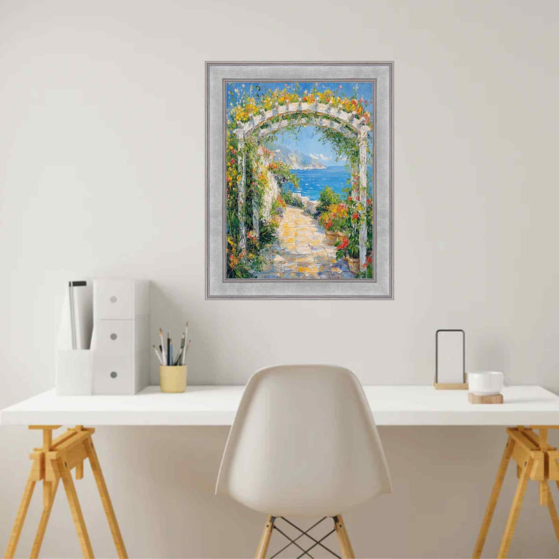 26x26 Frame Modern Contemporary Silver Flat Picture Frame