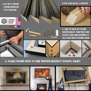 40 Inch TV Picture Frame - Decorative Custom frame for 40 inch TV  Modern Memory Design 