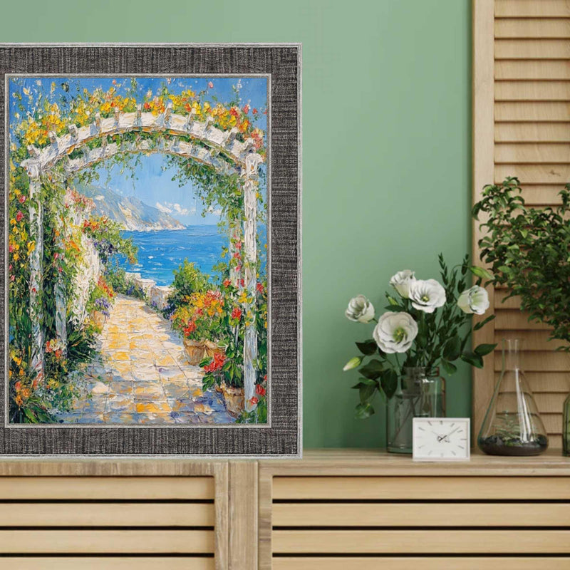 25x25 Frame Rustic Wood Black Silver Picture Frame