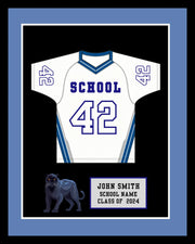 High School Lacrosse Senior Award Night Gift Idea - Jersey Frame Print  shopmodernmemory.com 