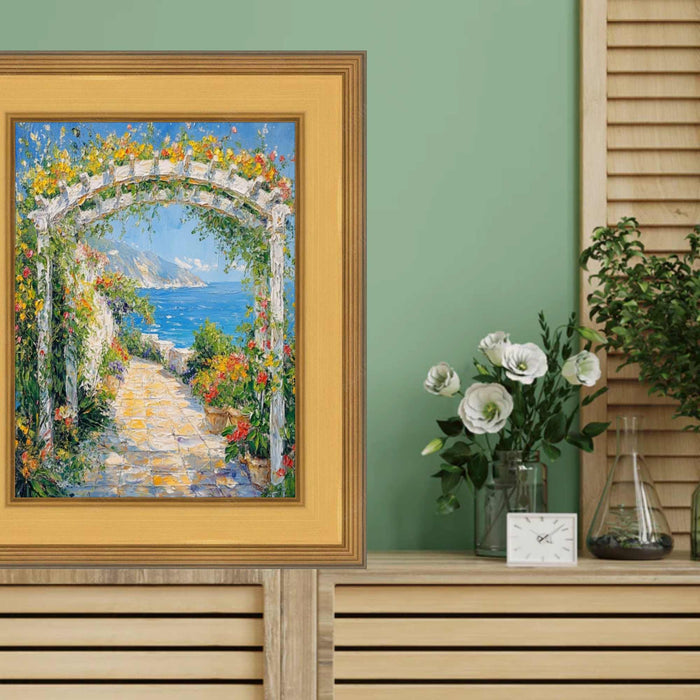 32x48 Frame Wide Gold Leaf Flat Panel Picture Frame
