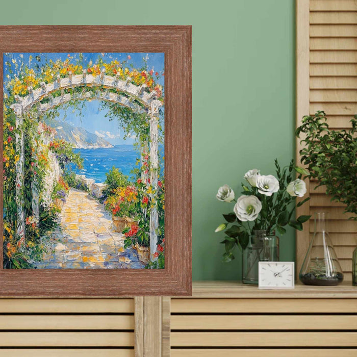 32x48 Frame Rust Brown Grain Barnwood Picture Frame