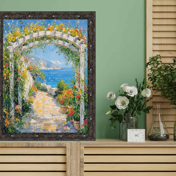 32x48 Frame Industrial Slim Black Iron Asphalt Picture Frame