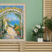 32x48 Frame White Wash Alabaster Bead Picture Frame