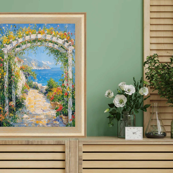 32x48 Frame Gold Brushed Modern  Contemporary  Scoop Picture Frame