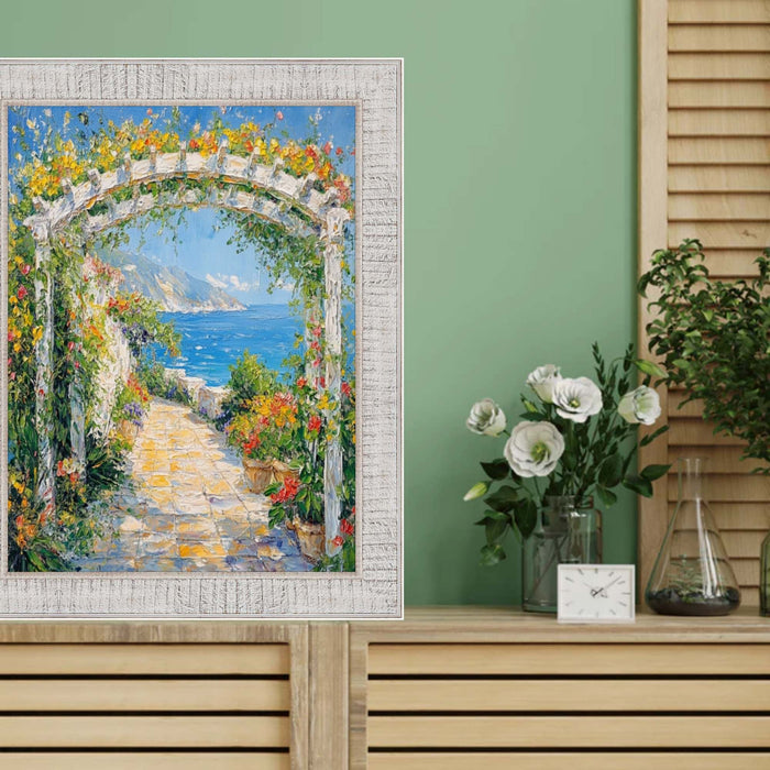 32x48 Frame Rustic Wood White Wash Picture Frame