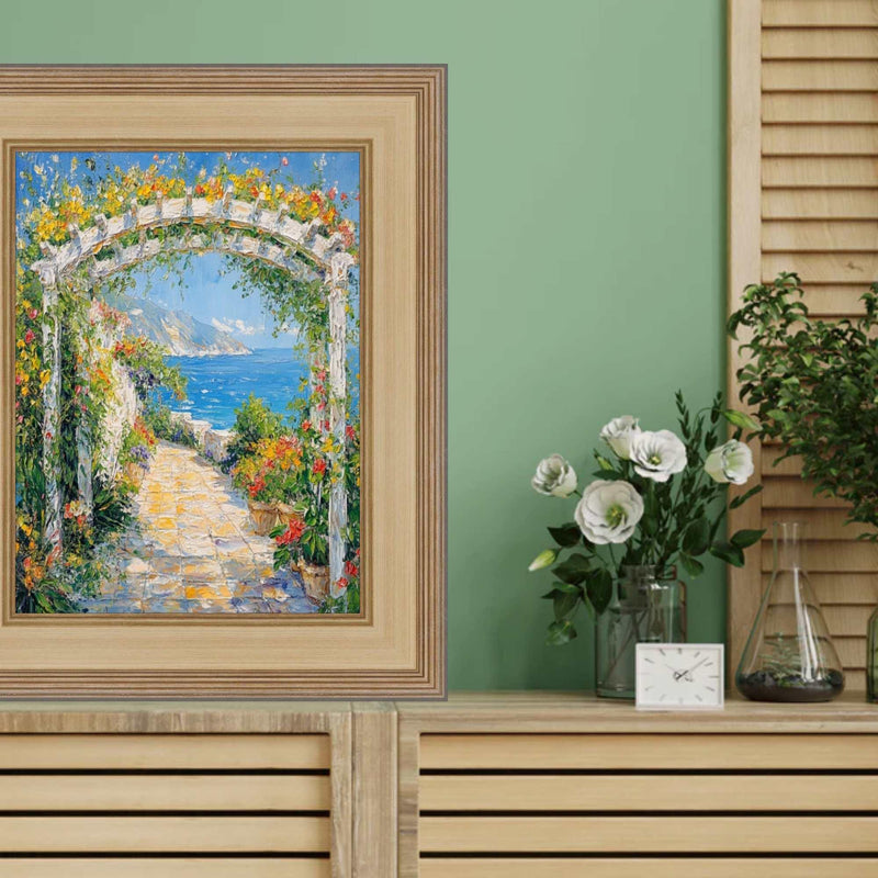 24x48 Frame Wide Antique Silver Gold Wash Picture Frame