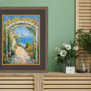 24x48 Frame Wide Black Antique Gold Picture Frame