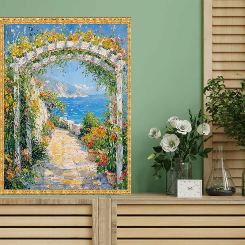 24x48 Frame Contemporary Modern Slim Bright Gold Pebbled Texture Picture Frame