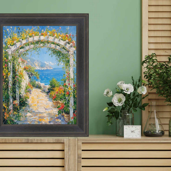 32x48 Frame Black Hammered Flat Picture Frame