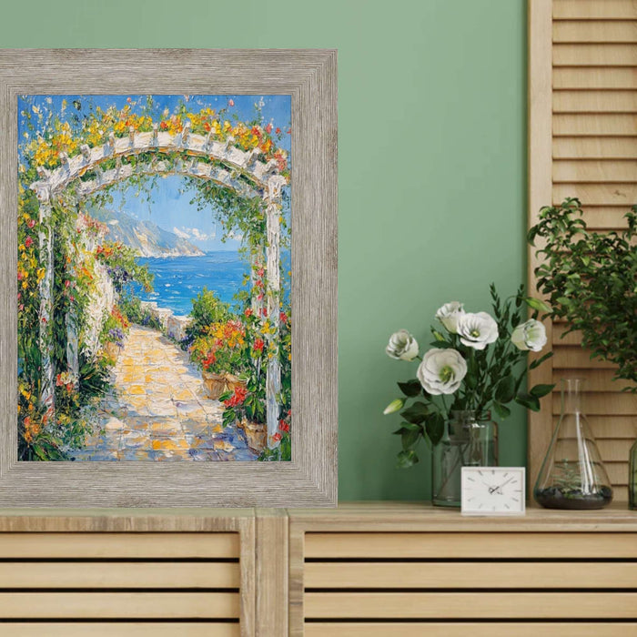 32x48 Frame Grey White Wash Grain Barnwood Picture Frame