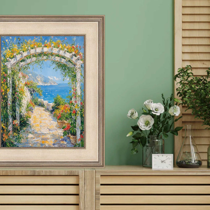 32x48 Frame  Contemporary Wide Silver Leaf Flat Panel Picture Frame