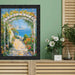 32x48 Frame Slim Bright Chrome Silver Pebbled Texture Picture Frame