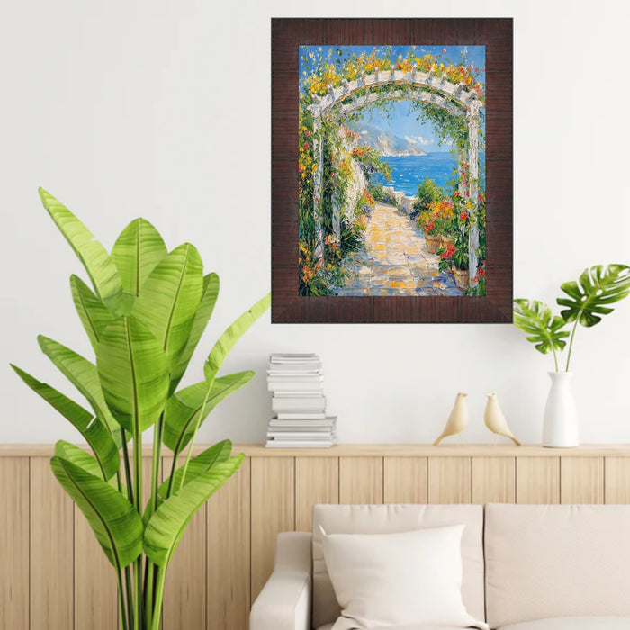 Wood Grain Mahogany Ven Slope Picture Frame 
