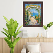 14x18 Frame Wood Grain Mahogany Ven Slope Picture Frame