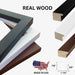 a picture of a real wood frame and a picture of an american flag