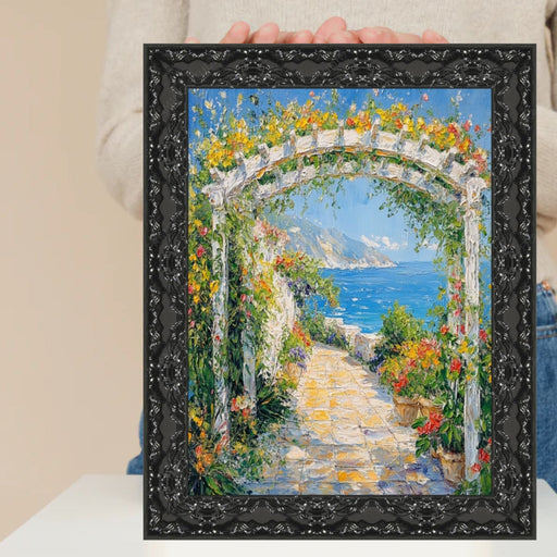 32x48 Frame Piano Black Glossy Ornate Picture Frame