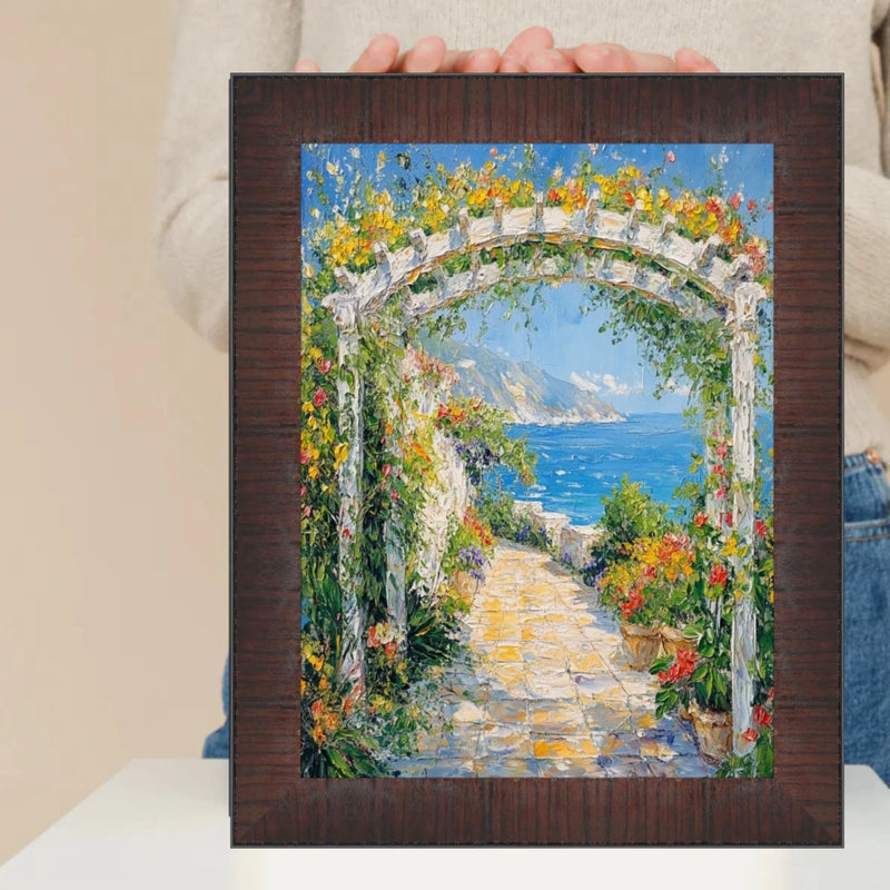 11x16 Frame Wood Grain Mahogany Ven Slope Picture Frame