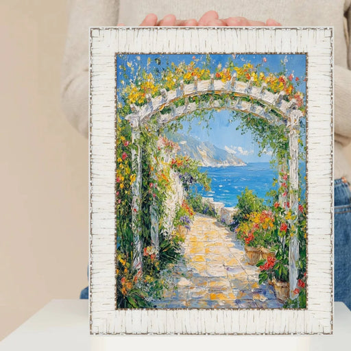 12x24 Frame White Birch Wood Scoop Picture Frame