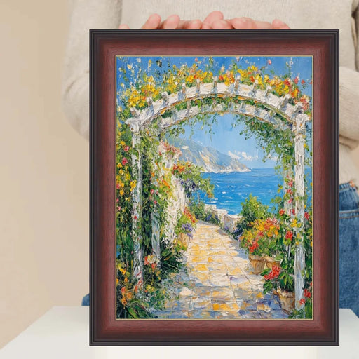 14x17 Frame Diploma Mahogany With Gold Line Picture Frame