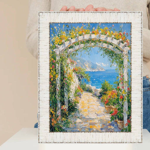 32x48 Frame White Birch Wood Scoop Picture Frame