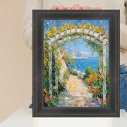 15x15 Frame Black Hammered Flat Picture Frame