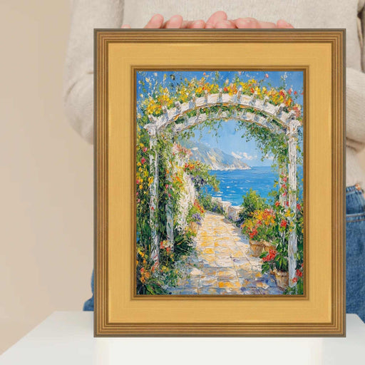 32x48 Frame Wide Gold Leaf Flat Panel Picture Frame