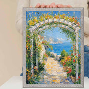 9x12 Frame Slim Bright Chrome Silver Pebbled Texture Picture Frame