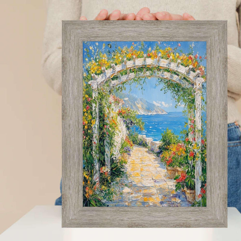30x40 Frame Grey White Wash Grain Barnwood Picture Frame