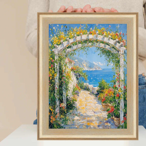 32x48 Frame Gold Brushed Modern  Contemporary  Scoop Picture Frame