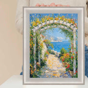 20x20 Frame  Contemporary Silver Brushed Modern Scoop Picture Frame