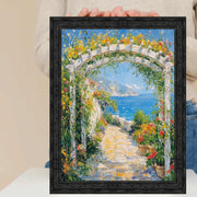 16x16 Frame Slim Bright Chrome Silver Pebbled Texture Picture Frame