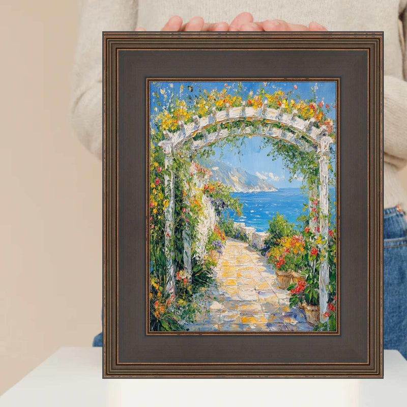 30x36 Frame Wide Gold Black Flat Panel Picture Frame