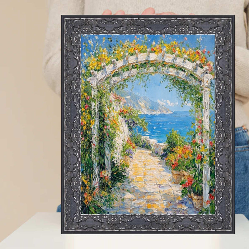 17x25 Frame Renaissance Silver Black Ornate Picture Frame