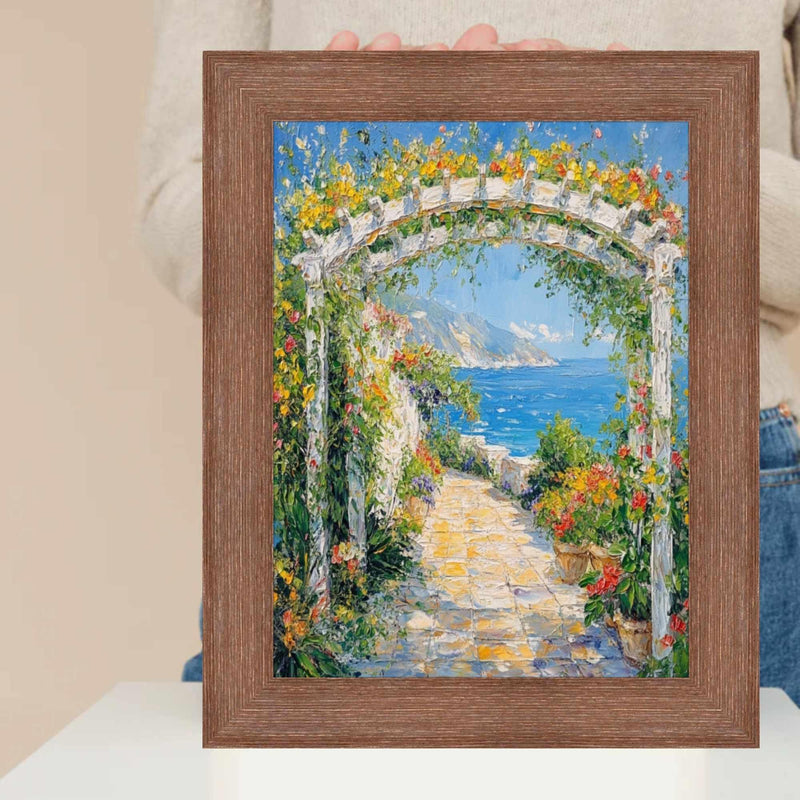 18x18 Frame Rust Brown Grain Barnwood Picture Frame