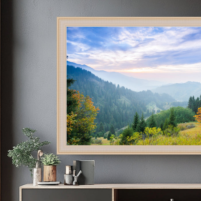 70 Inch TV Picture Frame - Decorative Custom frame for 70 inch TV  Modern Memory Design 