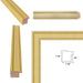 Modern Bright Gold Metal Picture Frame 